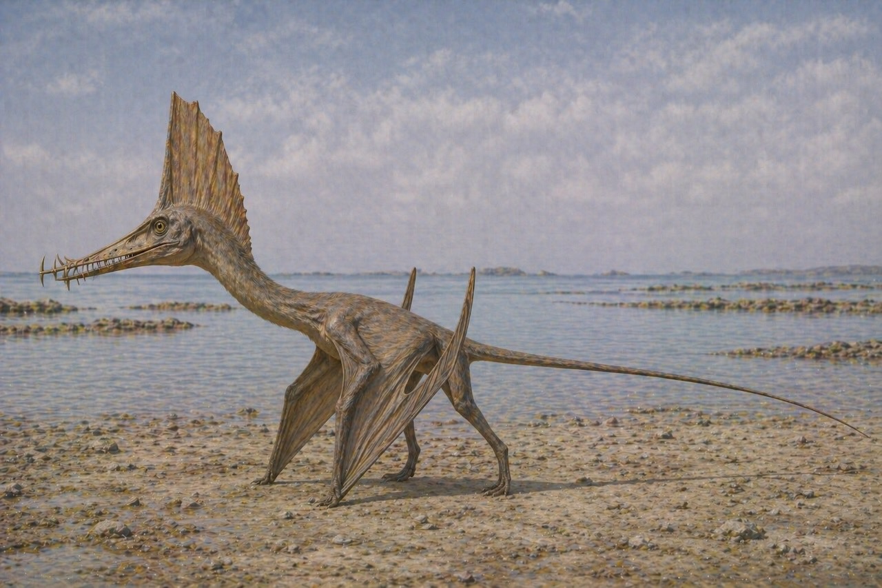 Caviramus schesaplanensis — Sveitsin Alpeilta löytynyt myöhäistrias-pterosaurus harjaisella kallolla