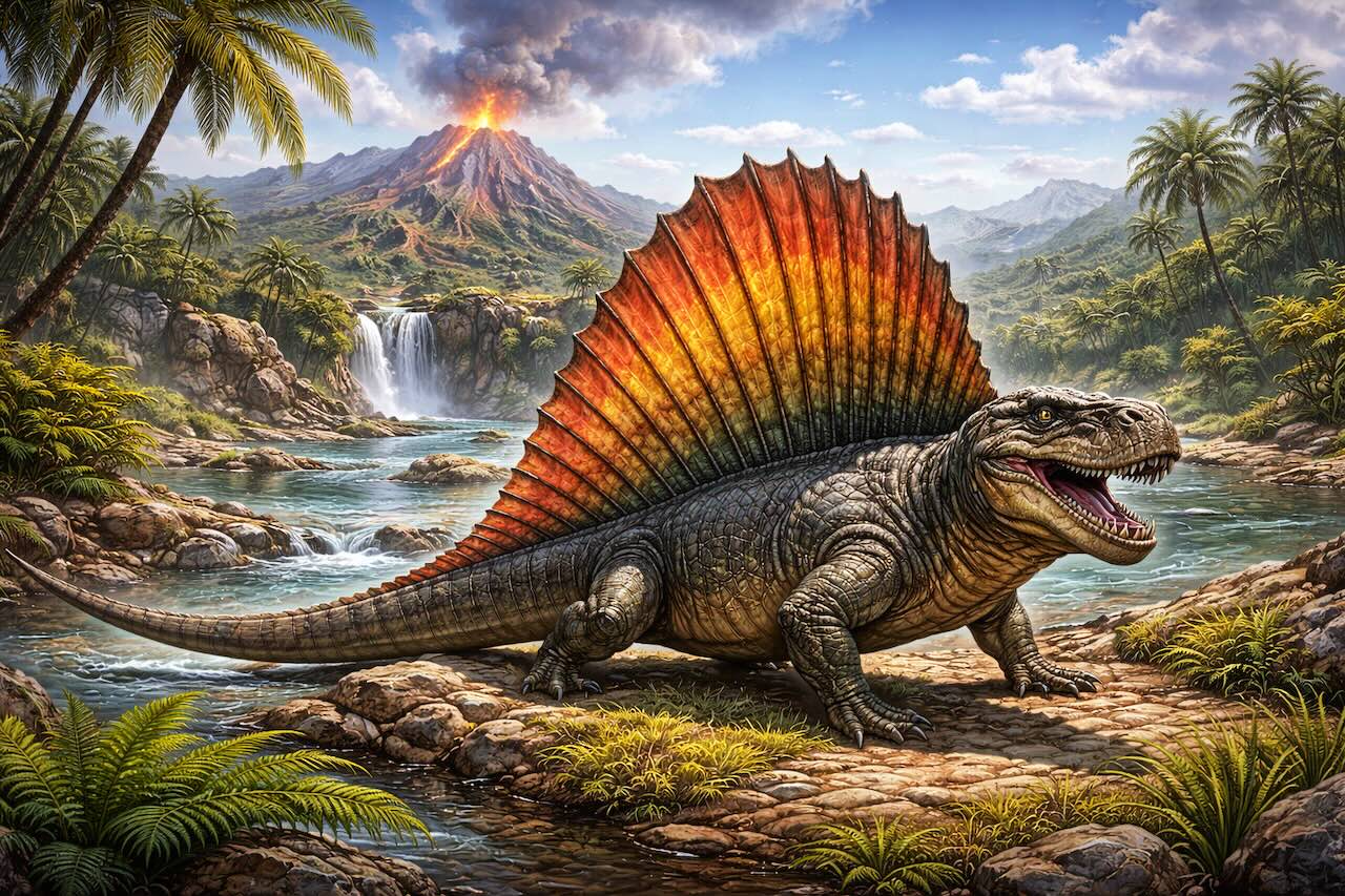 Dimetrodon — esihistoriallinen synapsidi joka eli ennen dinosauruksia