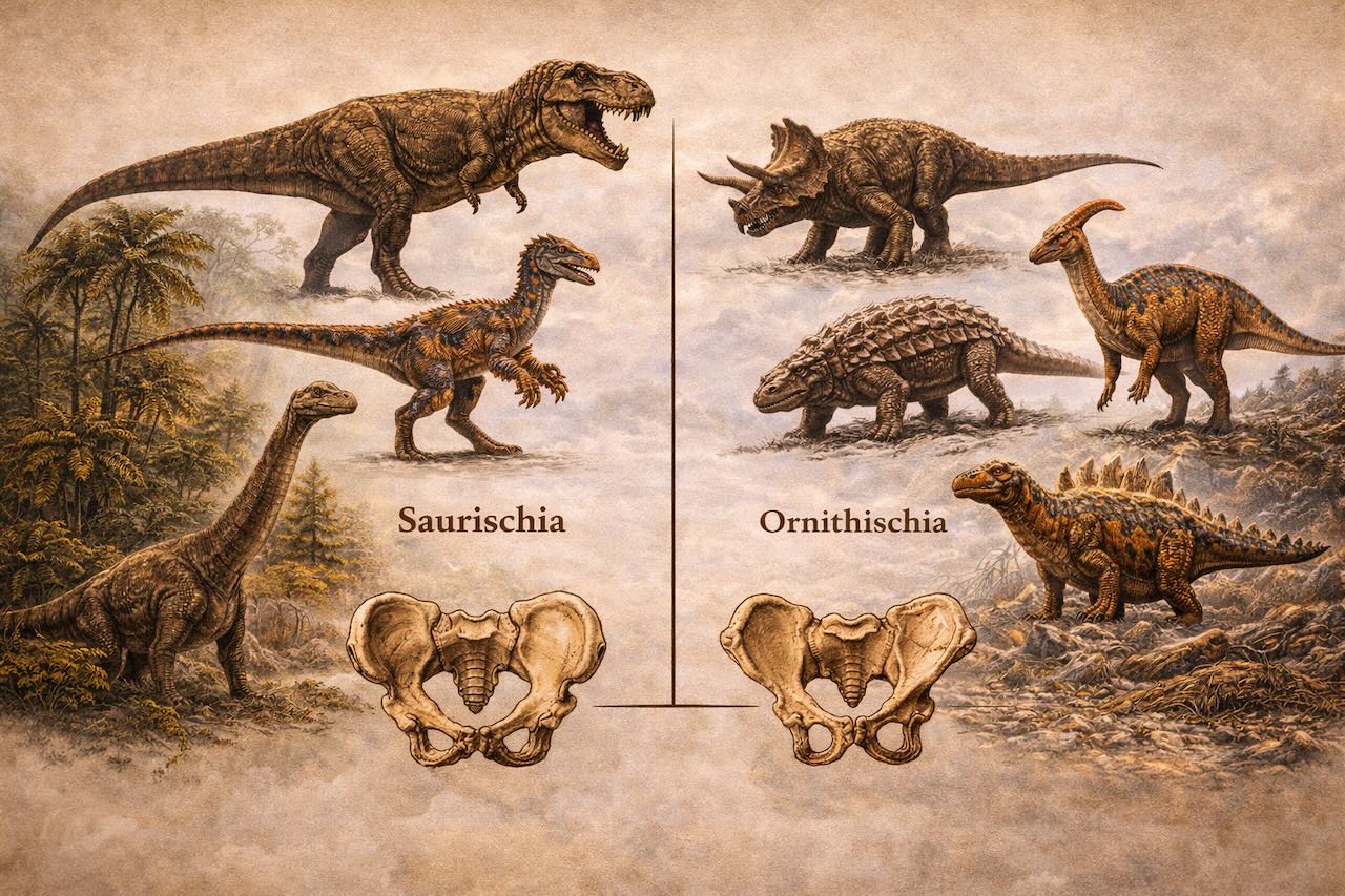 Dinosaurusten evoluutio — liskonlantioiset ja linnunlantioiset luokittelu