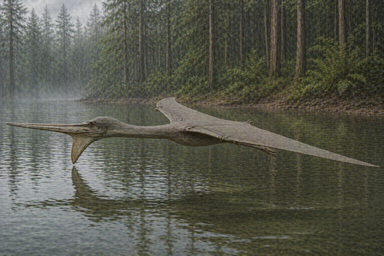 Ikrandraco avatar — kiinalainen liitukauden pterosaurus, jonka alaleuassa oli pelikaania muistuttava kalvopussi