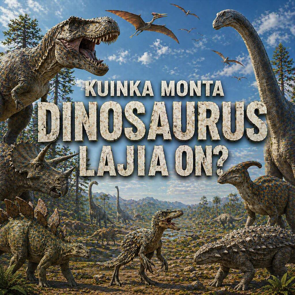 Kuinka monta dinosauruslajia on
