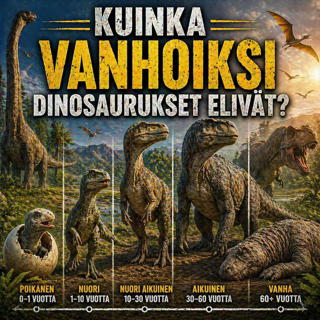 Kuinka vanhoiksi dinosaurukset elivät