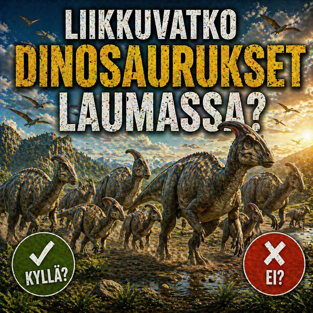 Liikkuvatko dinosaurukset laumassa