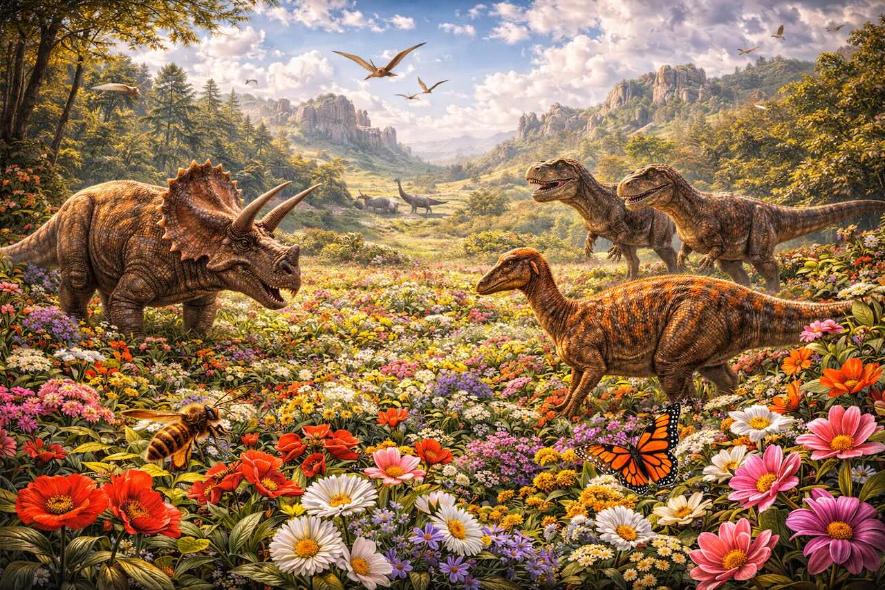 Liitukausi — kukkakasvien vallankumous ja dinosaurusten viimeinen valtakausi