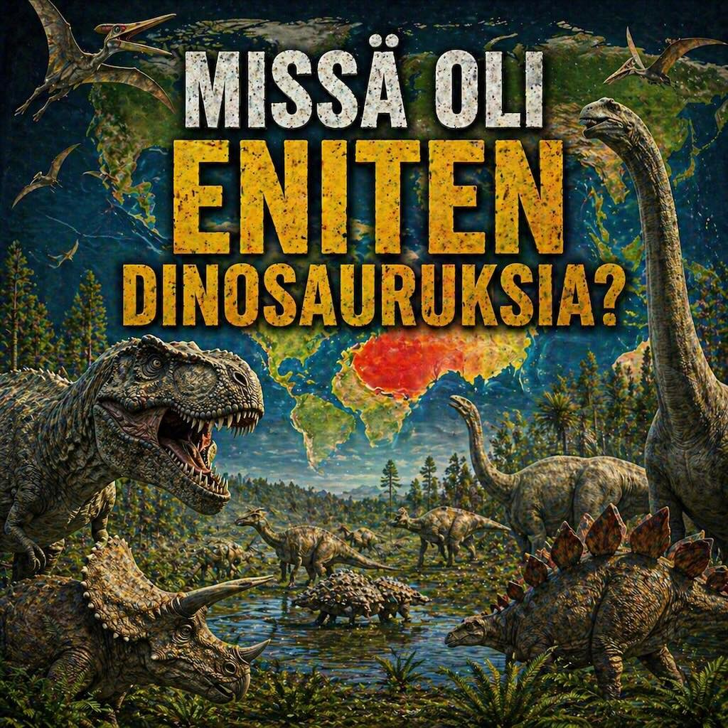 Missä oli eniten dinosauruksia