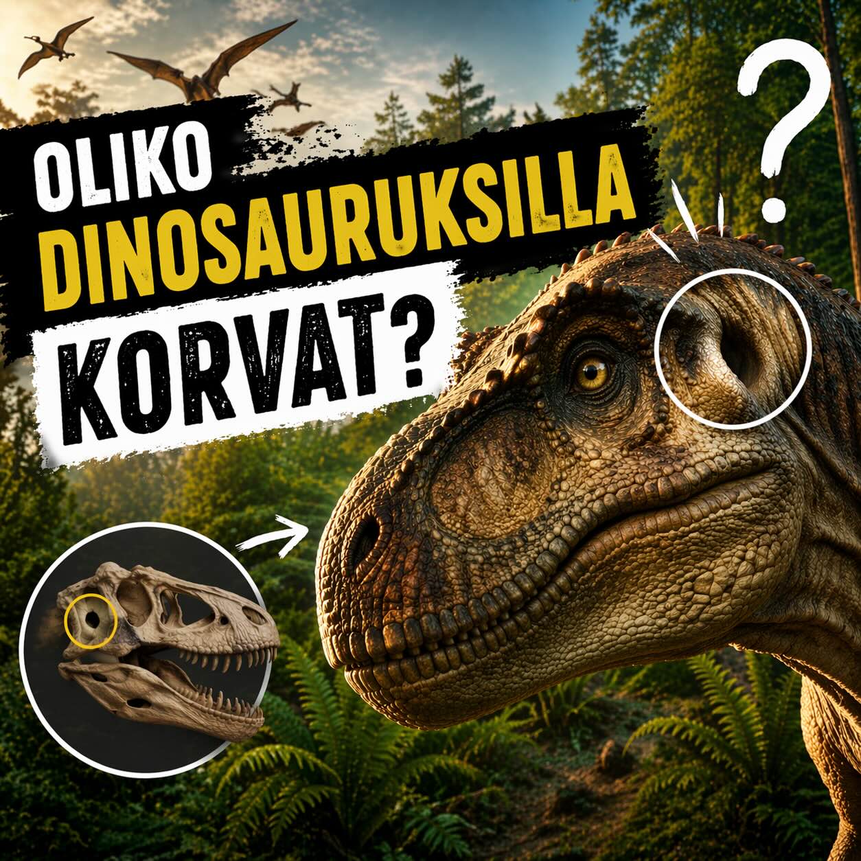 Oliko dinosauruksilla korvat