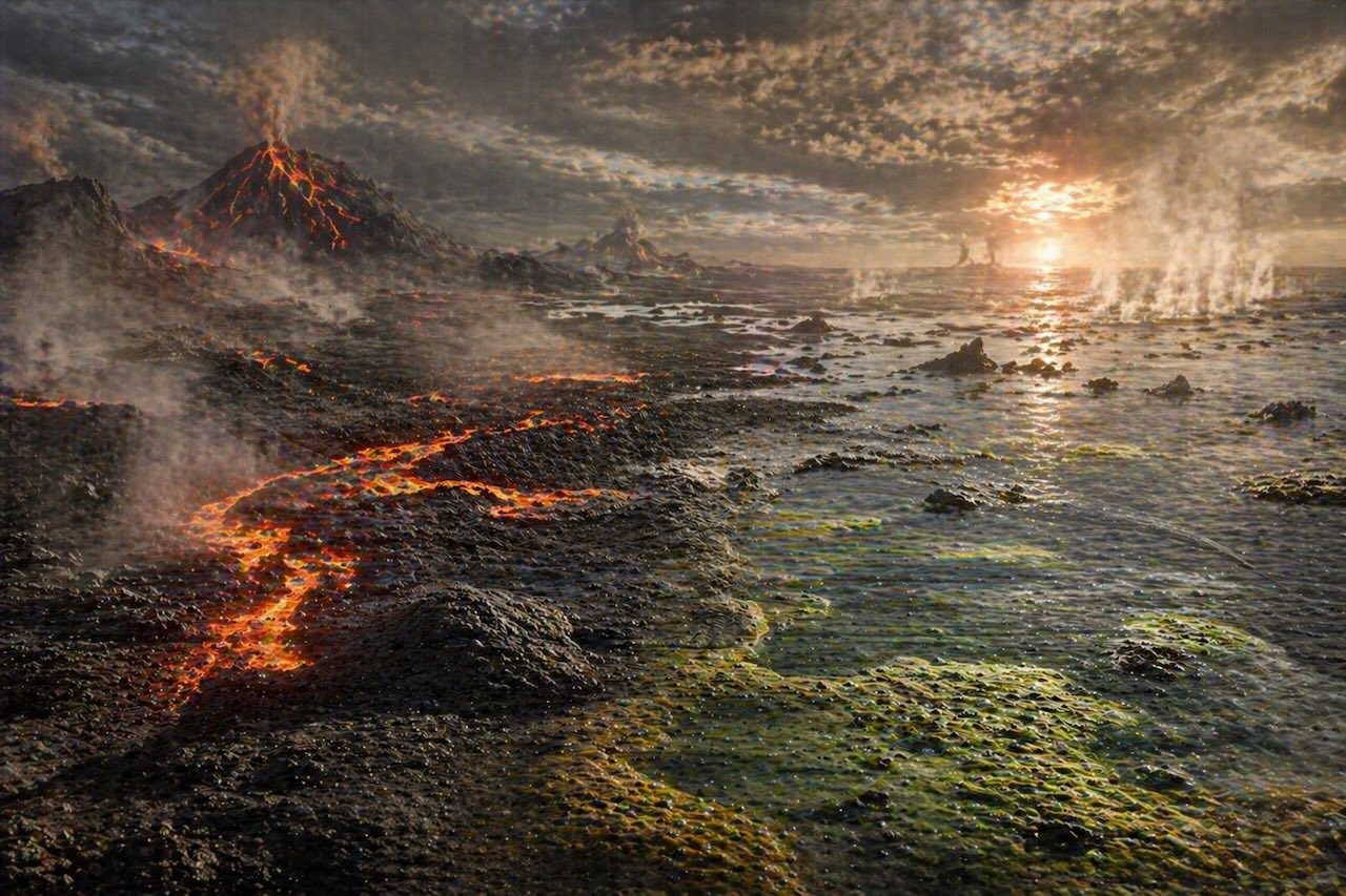 Esihistoriallinen aika — prekambrinen maailma, tuliperäinen maisema ja ensimmäinen vesi