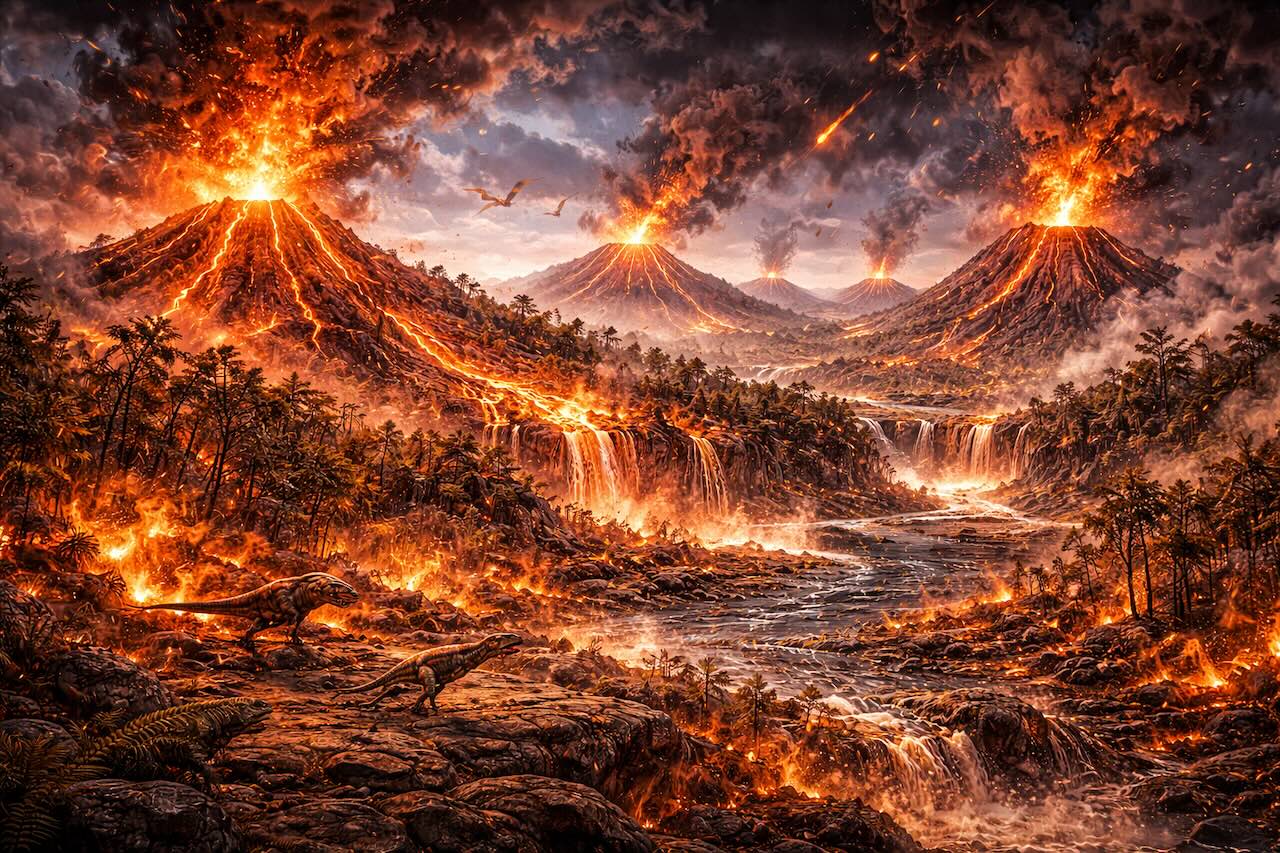 Triaskauden lopun tulivuorenpurkaukset muuttivat maailmaa