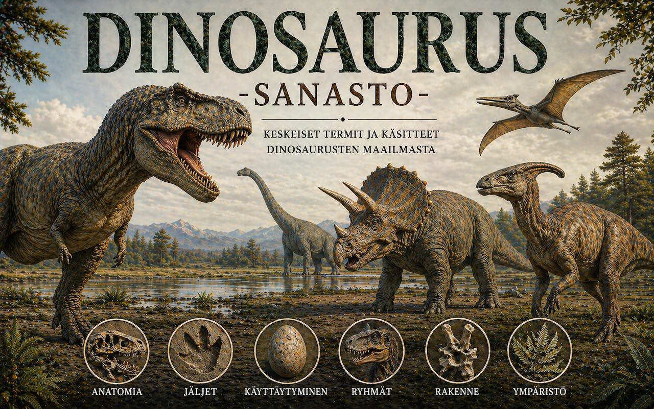 Dinosaurus-sanasto — paleontologian keskeiset termit