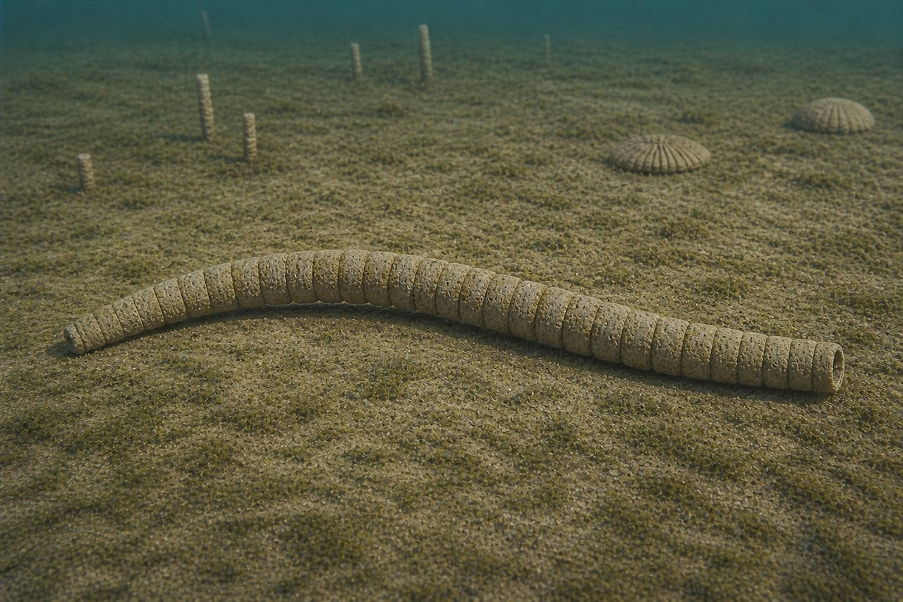 Corumbella werneri — putkimainen scyphozoa-meduusasukulainen Brasilian Mato Grosso do Sulin merenpohjalla