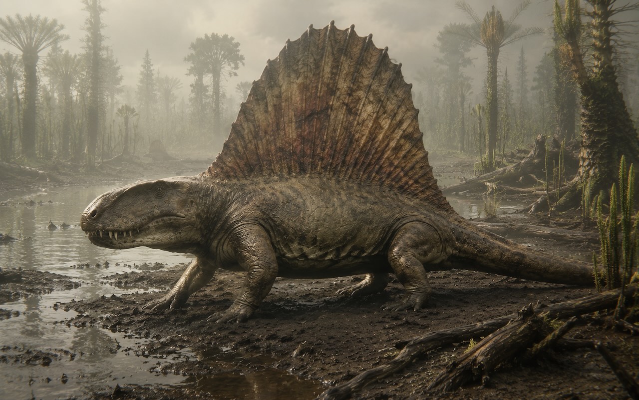Dimetrodon rannalla