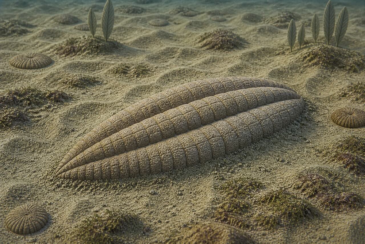 Pteridinium simplex — kolmilehtinen erniettomorfi-eliö Namibian merenpohjalla