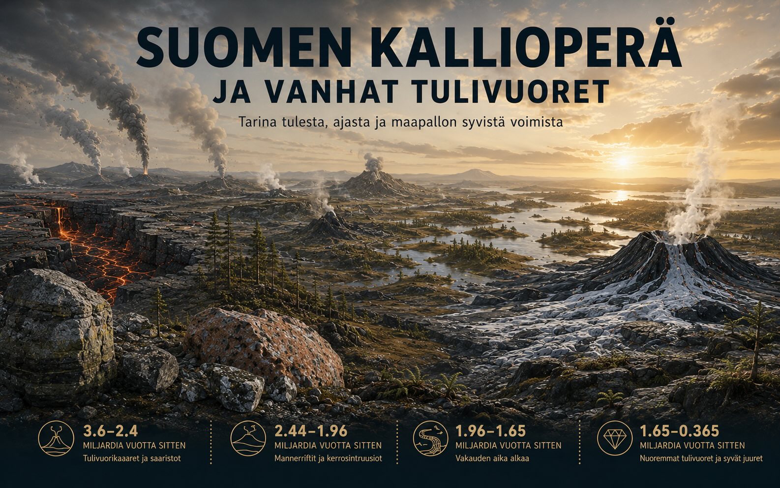 Suomen kallioperä ja vanhat tulivuoret Suomen kallioperä ja vanhat tulivuoret
