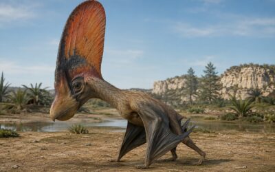 Tapejara — Värikäs purjeharjainen pterosauri