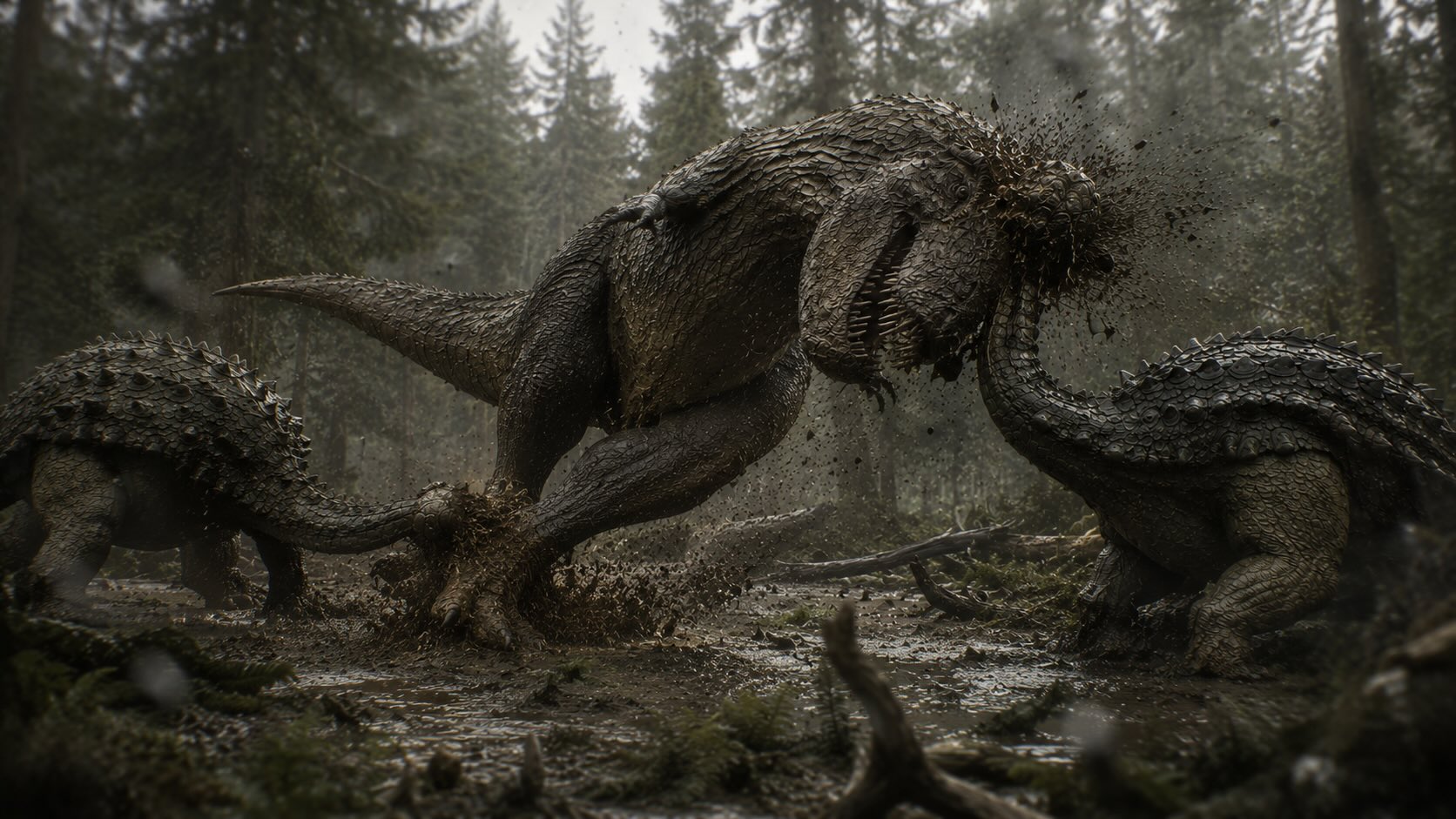 Liitukausi - Ankylosaurus, panssaroitu kasvinsyöjä nuijamaisine häntineen