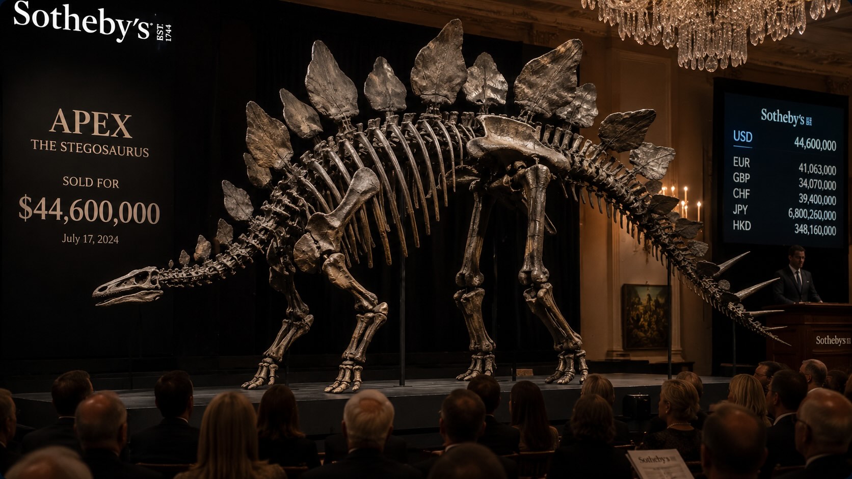 Apex Stegosaurus – Stegosaurus stenops -luuranko American Museum of Natural Historyssa, New York, Yhdysvallat
