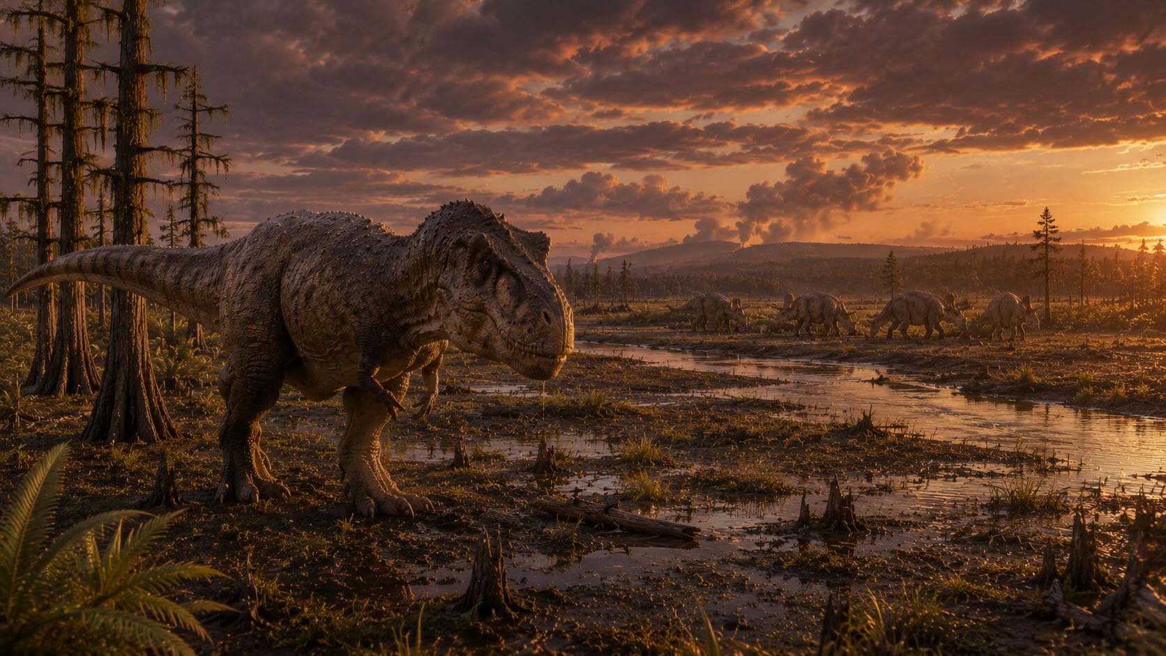 Hell Creek Formation — Tyrannosaurus rex liitukauden tulvatasangolla