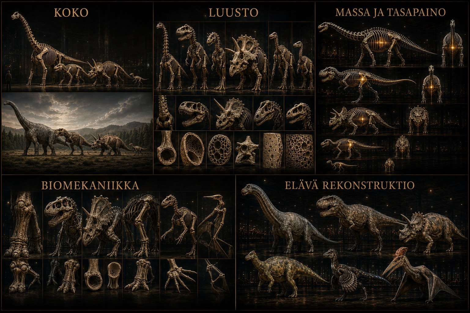 Dinosauruksen luusto ja koko — jättiläissauropodin luuranko museossa