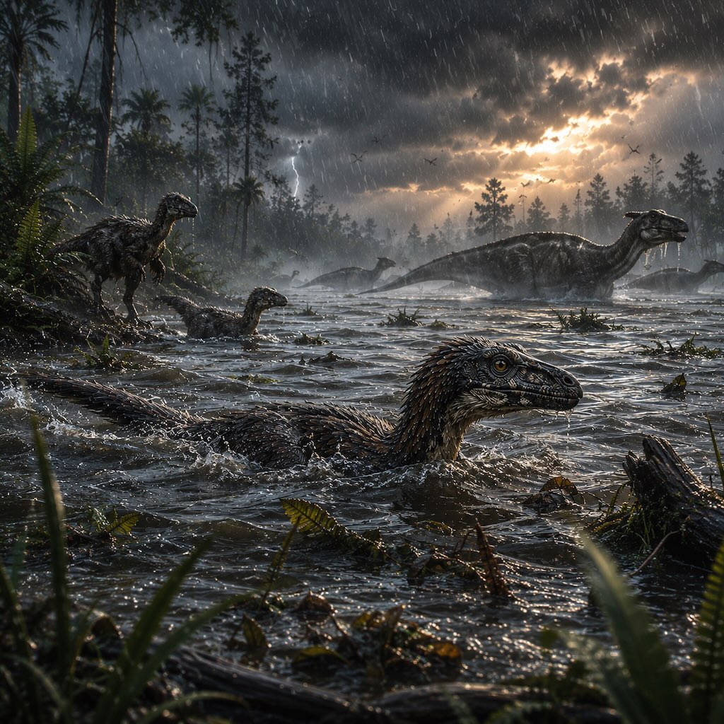 Osasivatko dinosaurukset uida