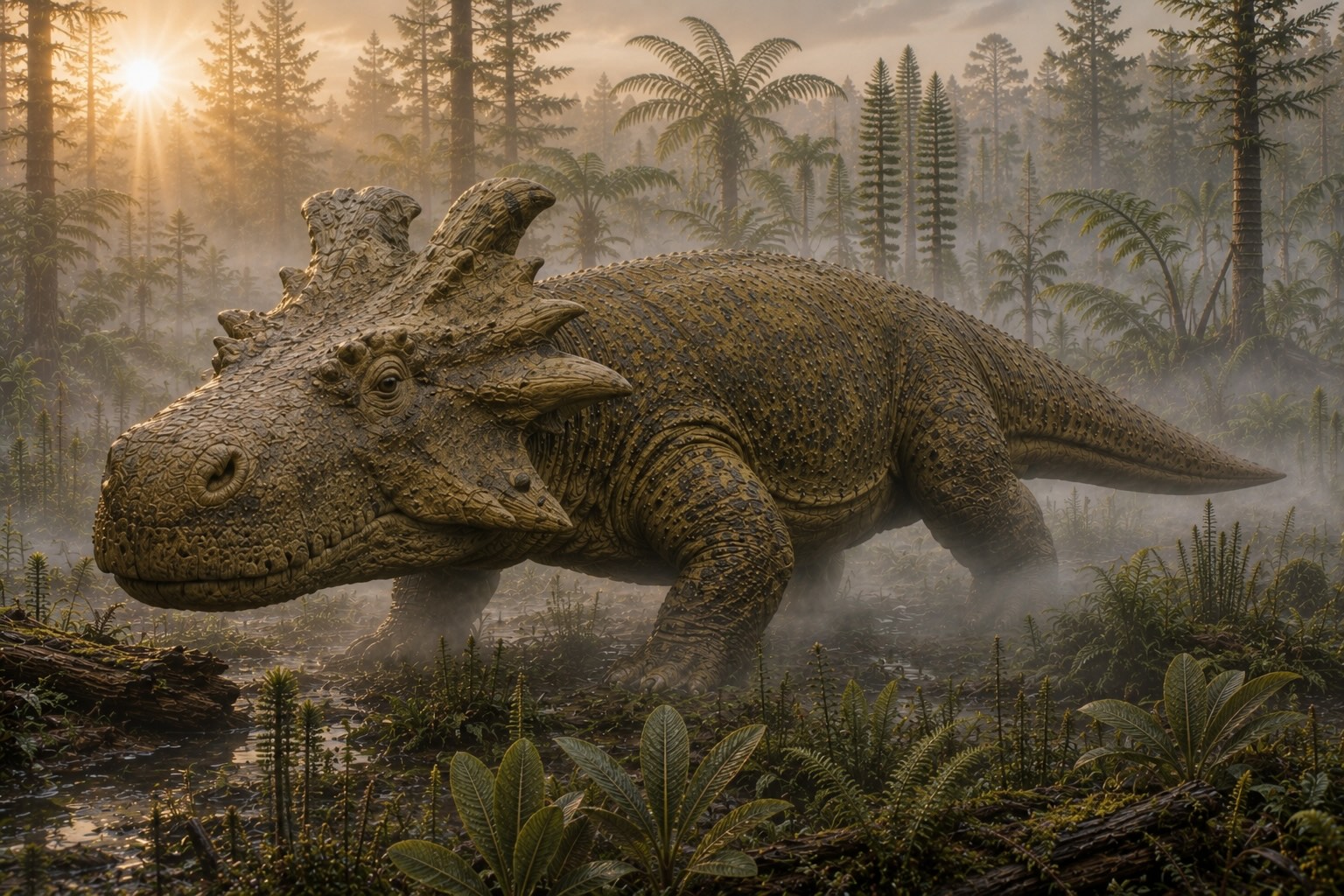 Estemmenosuchus, kruunupäinen therapsidi Uralvuoristolta