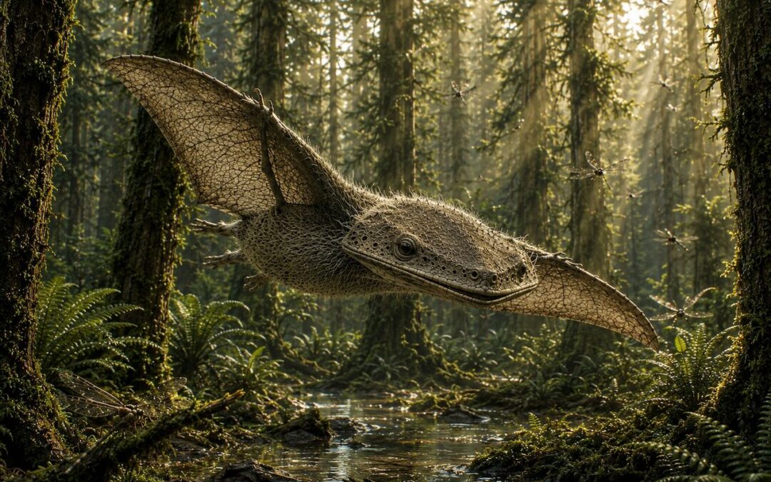 Jeholopterus — Höyhenpukuinen Kiinan pterosauri