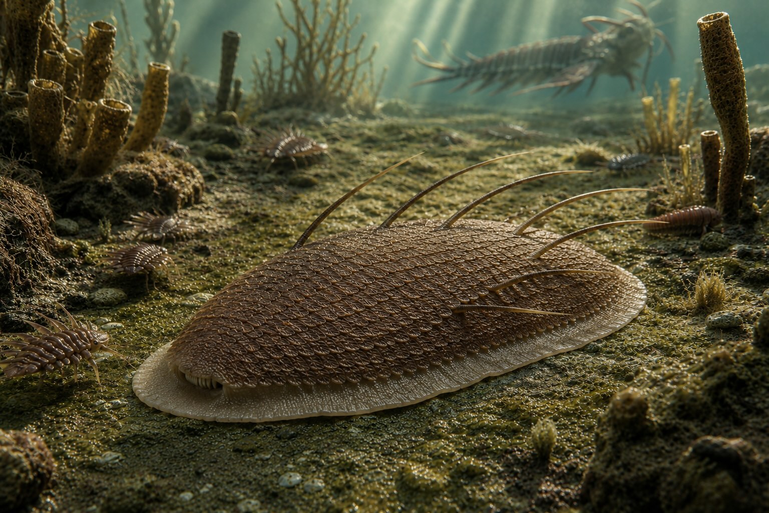 Wiwaxia corrugata — kambrikauden panssaroitu merenpohjan asukas