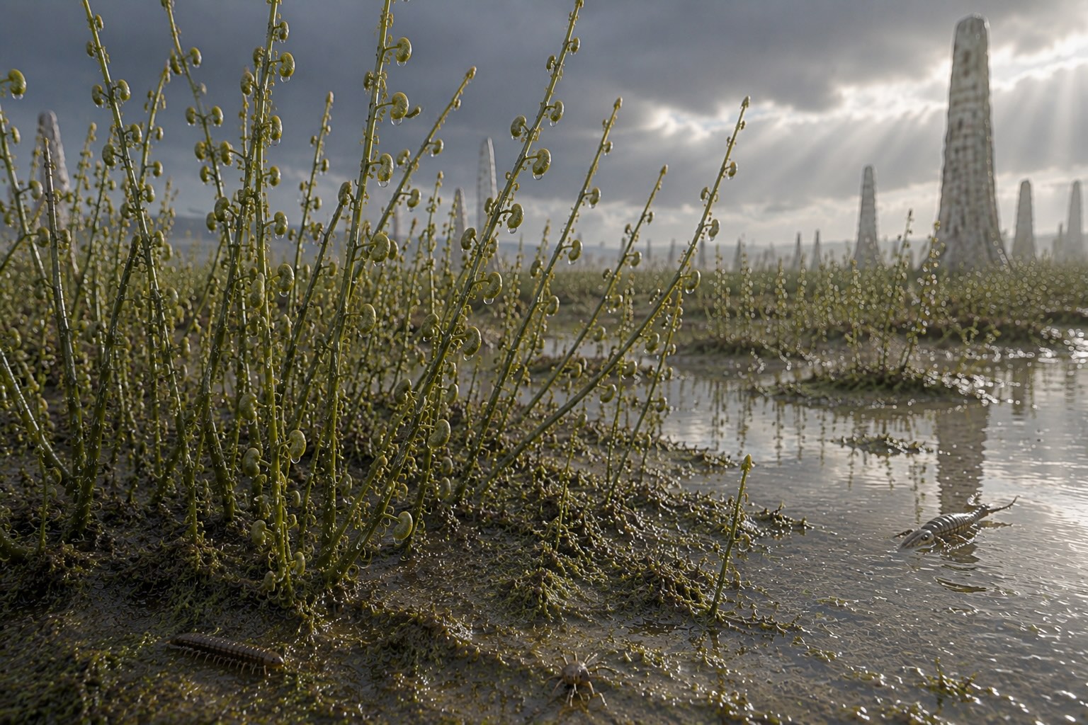 Zosterophyllum, varhainen putkilokasvi jolla oli sivuittaiset itiöpesäkkeet