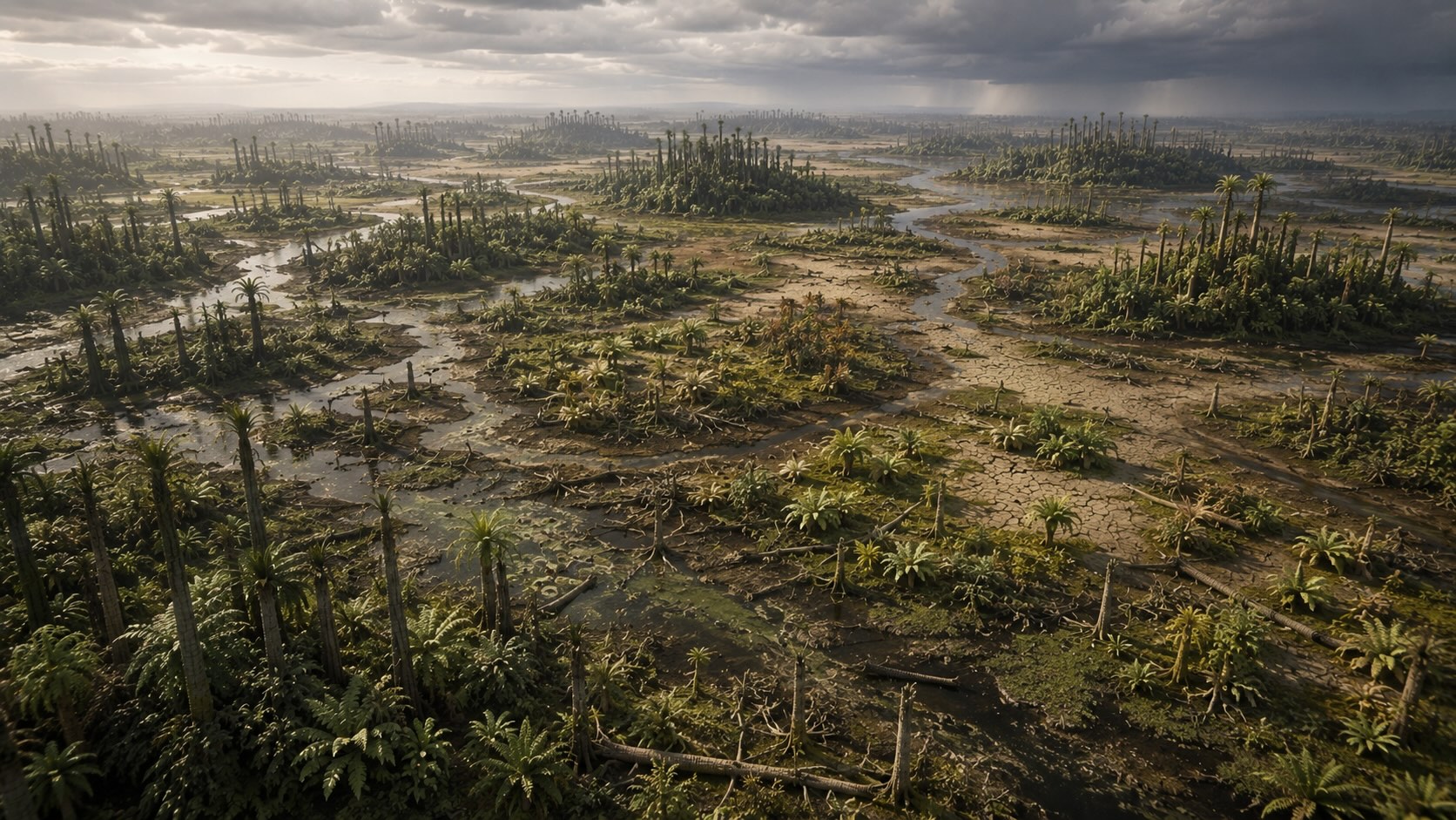 Karbonin sademetsien romahdus — kuivuvat ja pirstoutuvat hiilimetsät