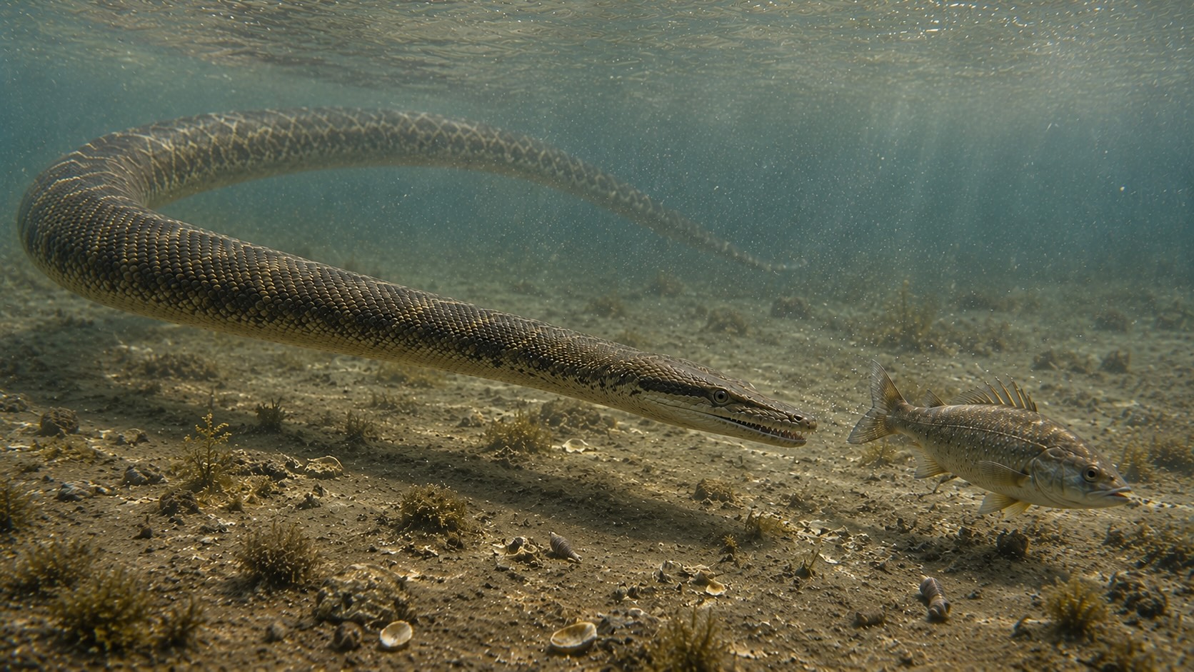 Eoseeni - Palaeophis, jättimäinen merikäärme lämpimässä trooppisessa meressä