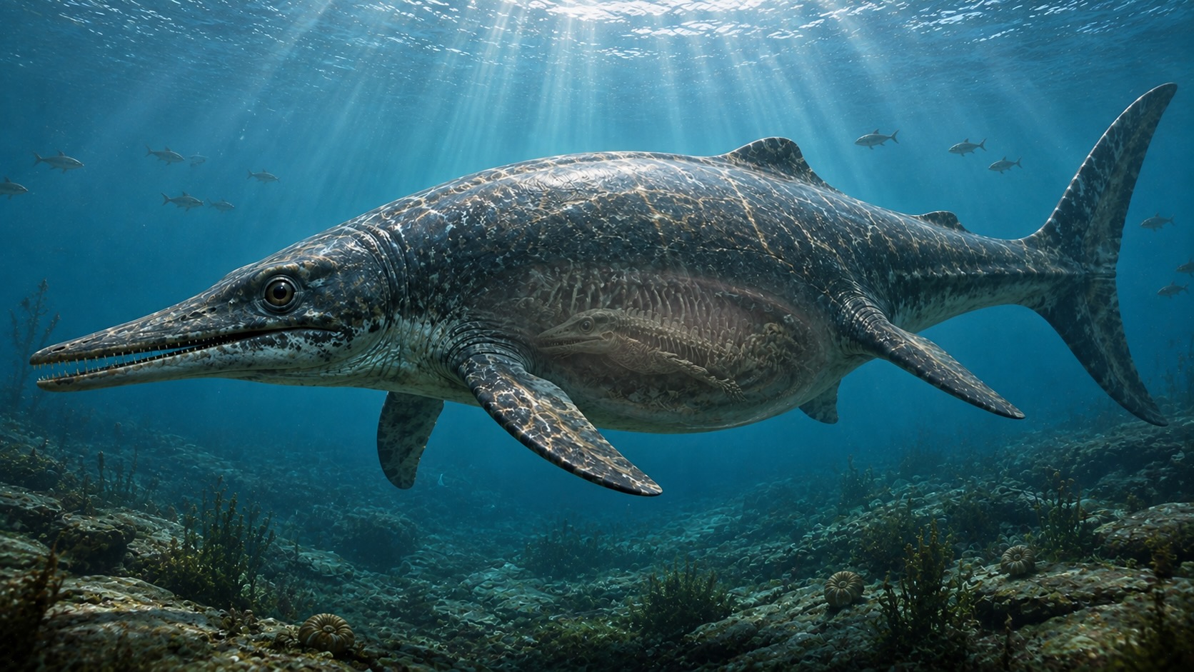 Besanosaurus kantoi sikiötä